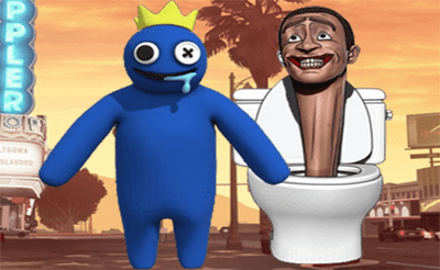 Rainbow Friends VS Skibidi Toilet Banner