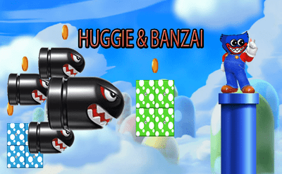 Huggie and Banzai Banner