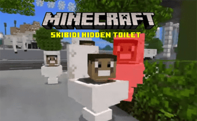 Minecraft Skibidi Hidden Toilet Banner