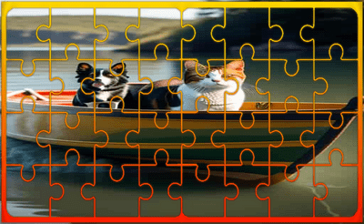 Dog and Cat Jigsaw Joyride Banner
