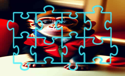 Monkey Jigsaw Banner