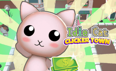 Idle Cat Town Clicker Banner
