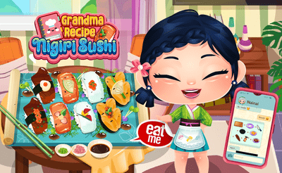 Grandma Recipe Nigiri Sushi Banner