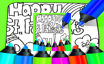 Printable St Patricks Day Coloring Pages Banner