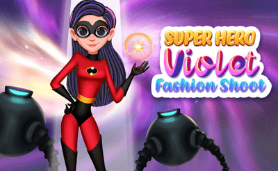 Superhero Violet Fashion Shoot Banner