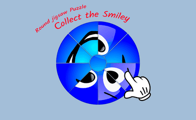 Round jigsaw Puzzle - Collect the Smiley Banner