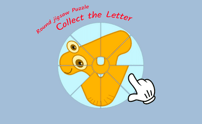 Round jigsaw Puzzle - Collect the Letter Banner