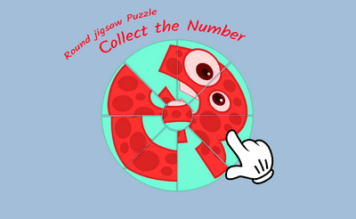 Round jigsaw Puzzle - Collect the Number Banner