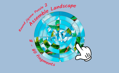 Round jigsaw Puzzle 2 - Assemble Landscape Banner