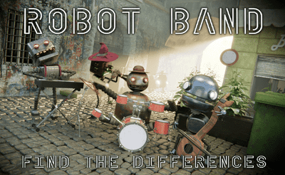 Robot Band - Find the differences Banner