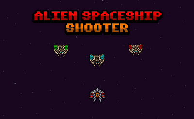 Alien Spaceship Shooter Banner