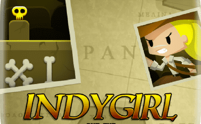 Indygirl and the Golden Skull Banner