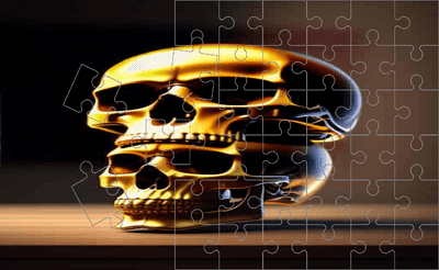 Skull Picture Scramble Challenge Banner
