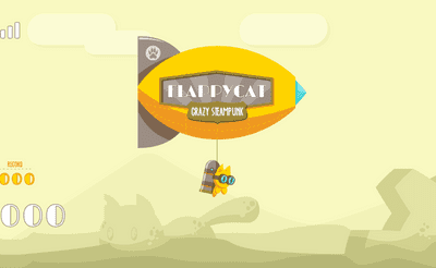 FlappyCat Crazy Steampunk Banner
