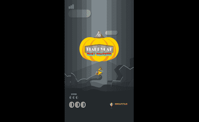 FlappyCat Crazy Halloween Banner