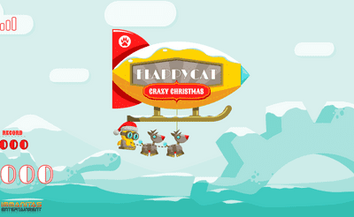 FlappyCat Crazy Christmas Banner