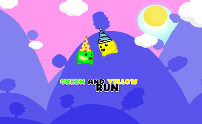 Green and Yellow Run Banner