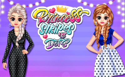 Princess Stripes Vs Dots Banner