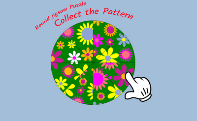 Round jigsaw Puzzle - Collect the Pattern Banner