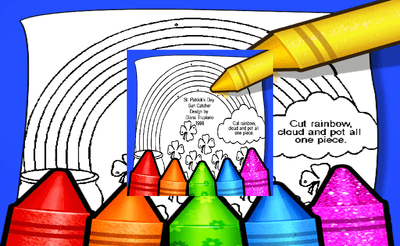 Rainbow With Pot Of Gold Coloring Pages Banner