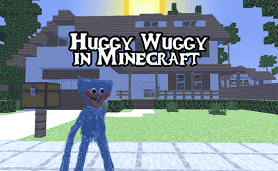 Huggy Wuggy in Minecraft Banner