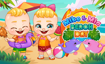 Mike And Mia Beach Day Banner