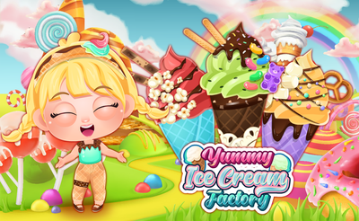 Yummy Ice Cream Factory Banner