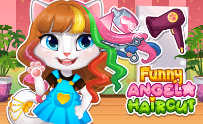Funny Angela Haircut Banner