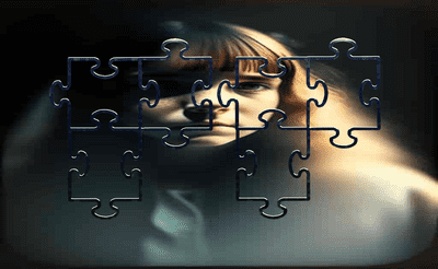 The Slender Man Slide puzzle Banner