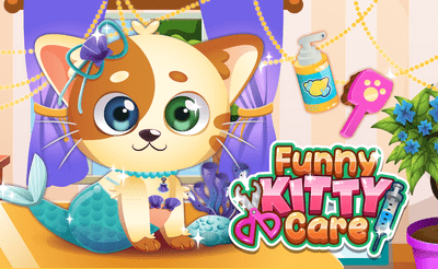 Funny Kitty Care Banner