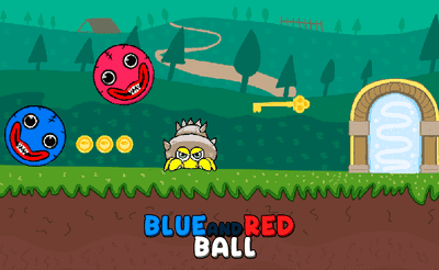 Blue and Red Ball Banner