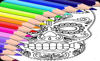 Sugar Skull Coloring Pages Banner