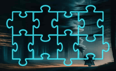 Dark forests Tile Block Puzzle Banner