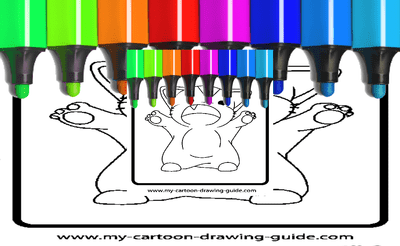 Anime Cat Girl Coloring Pages Banner