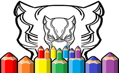 Black Panther Mask Coloring Pages Banner