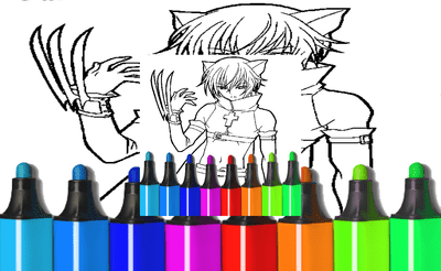 Anime Boys Coloring Pages Banner
