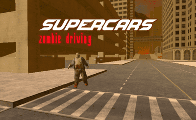 Supercars Zombie Driving Banner