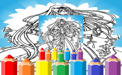 Anime Princess Coloring Pages Banner