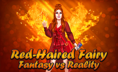 Red-Haired Fairy Fantasy vs Reality Banner