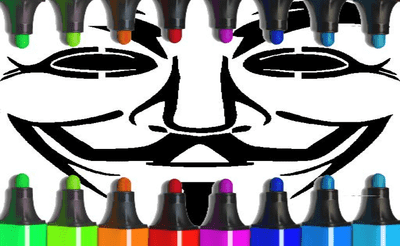 Anonymous Mask Coloring Banner