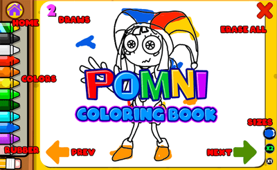Pomni Coloring Book Banner