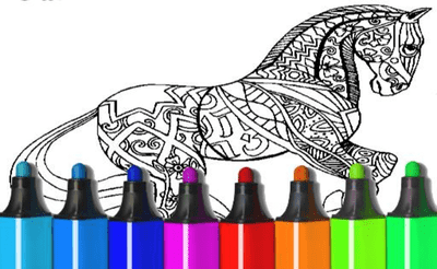 Animals Coloring Banner