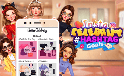 Insta Celebrity Hashtag Goals Banner