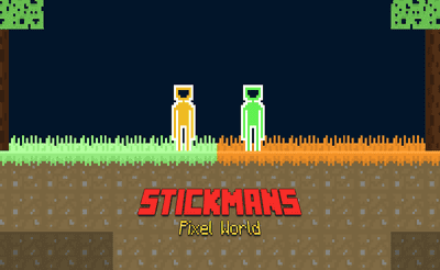Stickmans Pixel World Banner