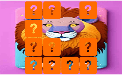 Animal Lion Memory Match Banner