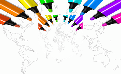 World Map Coloring For Kids Banner