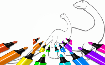 Dinosaur Coloring Pages Kids Banner