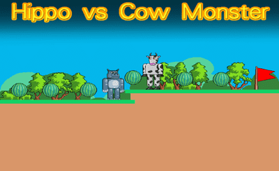 Hippo vs Cow Monster Banner