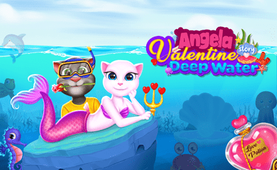 Cat Girl Valentine Story Deep Water Banner