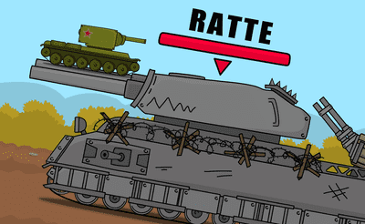Tanks 2D Battle with Ratte Banner